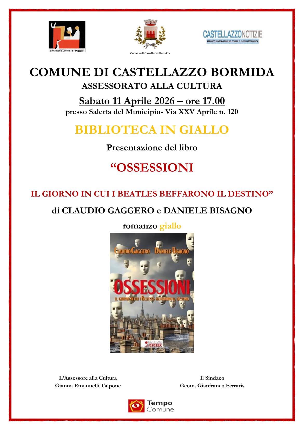 Presentazione a Castellazzo B.da - ore 17.00